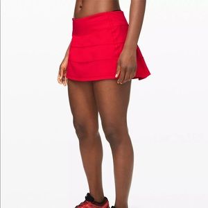 Lululemon Red Pace Revival Red Skirt